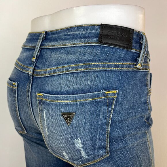 GUESS Los Angeles Women's Brittney Denim Long Bermuda Shorts - Size 25 - NWT $69 - Picture 4 of 5